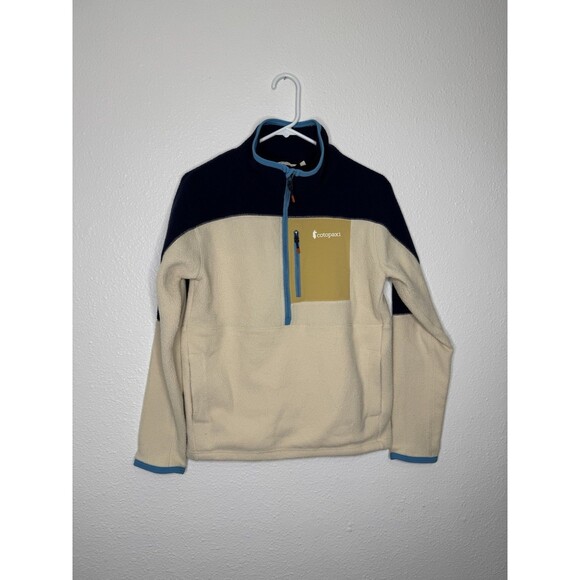 Cotopaxi Tops - Cotopaxi Beige Blue Maritime/Cream Abrazo Half-Zip Fleece Women’s S Pullover